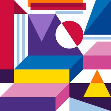 Modern soyut geometrik desen. Kompozisyon 4