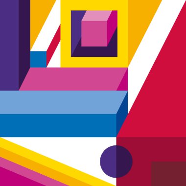 Modern soyut geometrik desen. Bileşim 1