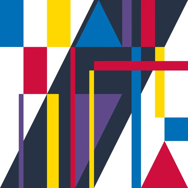 Bloque Color Patrón Geométrico Abstracto Composición — Vector de stock