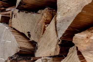 Yakılmayı bekleyen odun yığını.