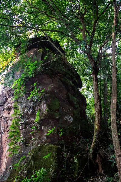 ブエンカン県のフーシン国立公園の森の中の岩の形成 — ストック写真