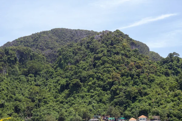 Looking Up at the Mountains at Phi Phi Island.