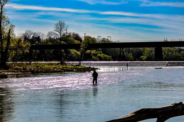 The Grand River, Caledônia Ontário, Canadá — Fotografia de Stock