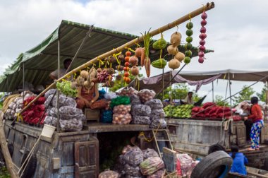 SoC Trang-Vietnam: yüzen Pazar Nga Nam, Soc Trang Eyaleti, Vietnam, görünümü.
