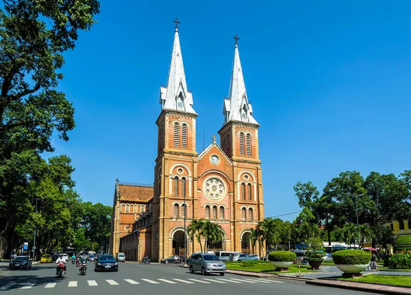 Ciudad Hochiminh Vietnam Catedral Notre Dame Ciudad Chi Minh Vietnam —  Fotos de Stock