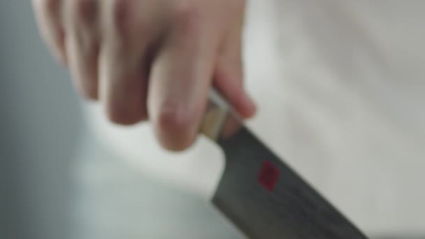 厨师是切片黄瓜瓜 — 图库视频影像