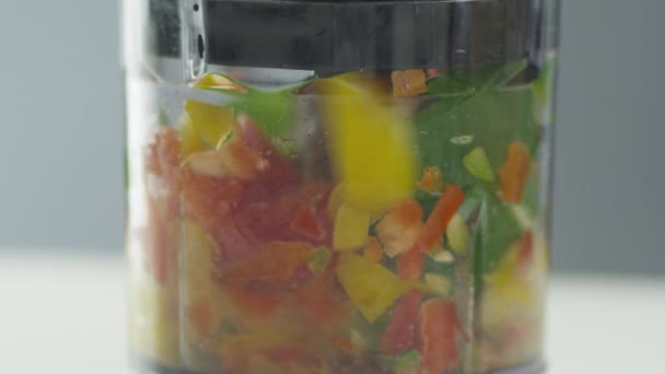 Vegetables in Blender. Close-up — Stock Video