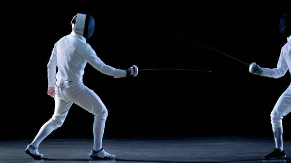 Two Professional Fencers Show Masterful Swordsmanship in their F