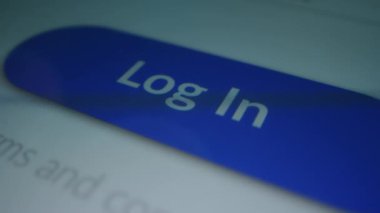 Makro Görüntüyü Kapat: Uygulama Yetkilendirme Ekranı ile Akıllı Telefon Kullanıcı adı ve Parola, Parmak Basma Günlük Kaydı Düğmesini Girmek istiyor. Pencerede Mobil İmza ile Dokunmatik Ekran Cep Telefonu Aygıtı
