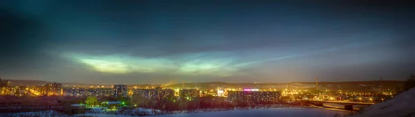 Antenn novokuznetsk staden panorama — Stockfoto