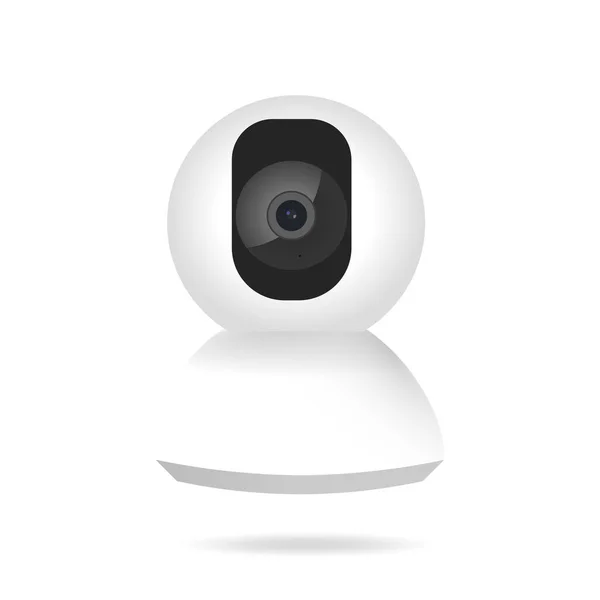 Vettore Telecamere Wifi Sicurezza Compatto Moderno Elegante Video Registrazione Rete — Vettoriale Stock