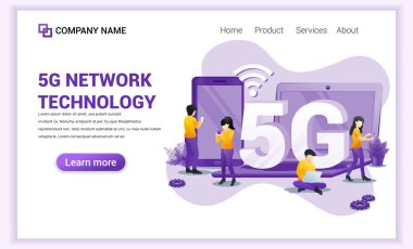 5G ağ teknolojisi konsepti. İnternet sistemleri telekomünikasyonu