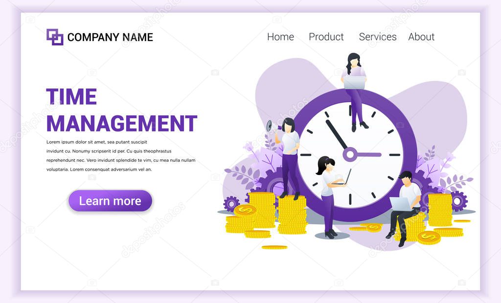 Business management concept, Money saving, Time is money, Save t