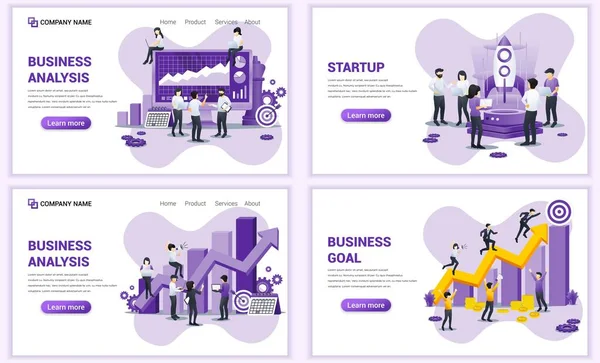 Conjunto Modelos Design Página Web Para Pode Usar Para Banner — Vetor de Stock