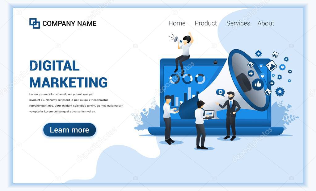 Modern Flat design concept of Business analysis with characters in business meeting viewing data and report. Can use for business analysis, banner, landing page, web template. Flat vector illustration