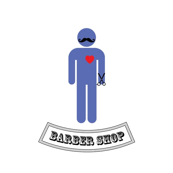 Vintage Barber Shop Étiquette — Image vectorielle