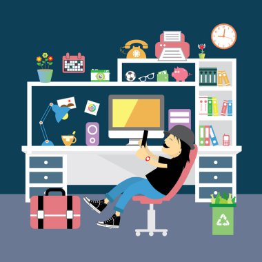 yaratıcı ofis oda iç çalışma alanı