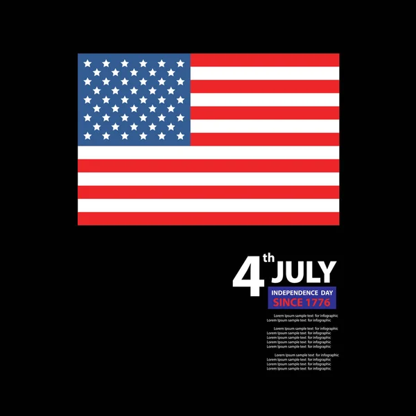 Immagine della bandiera americana — Vettoriale Stock