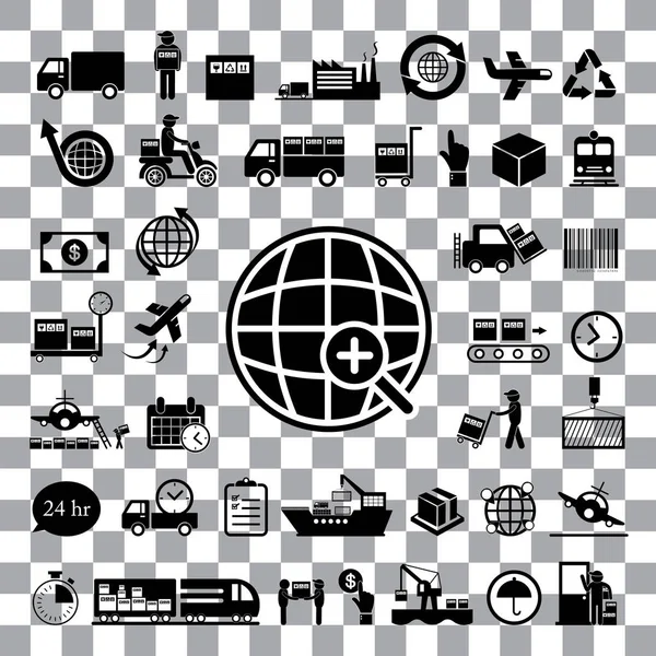 Icono de exportación logística conjunto — Archivo Imágenes Vectoriales