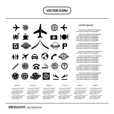 Havaalanı için Icons set