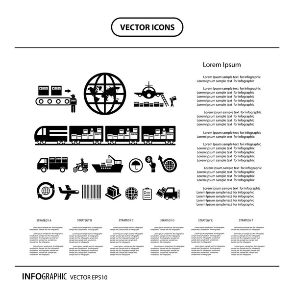 Industrieel en logistiek infographics — Stockvector