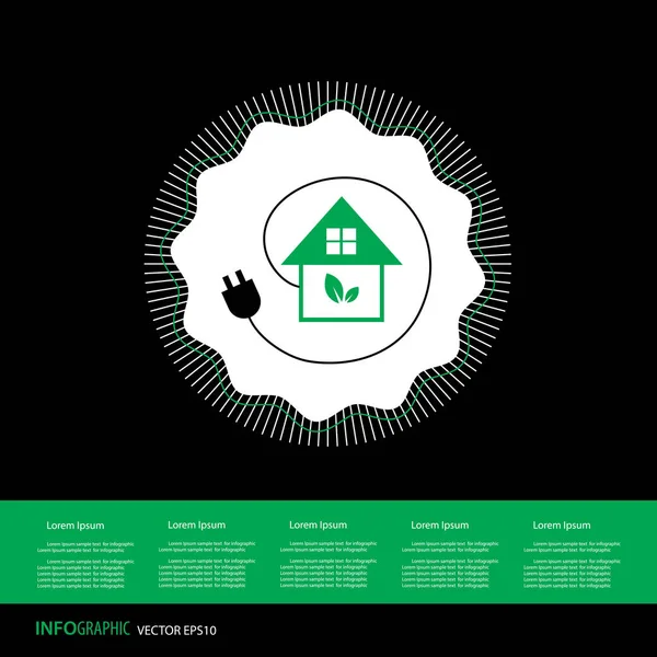 Vektor Illustration Design Von Green Home Power — Stockvektor