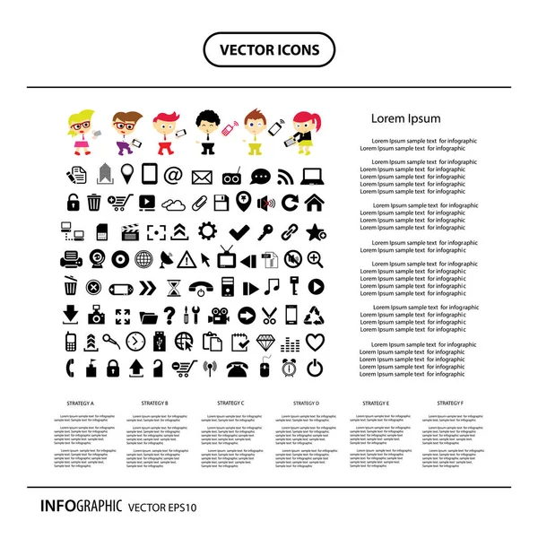 People icon set — Stock Vector