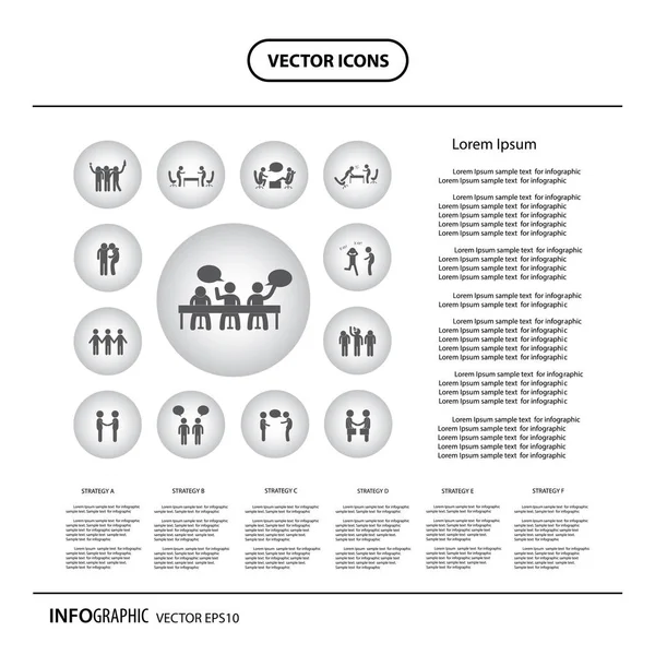 Diseño Ilustración Vectorial Iconos Gráficos Amistad Información — Archivo Imágenes Vectoriales