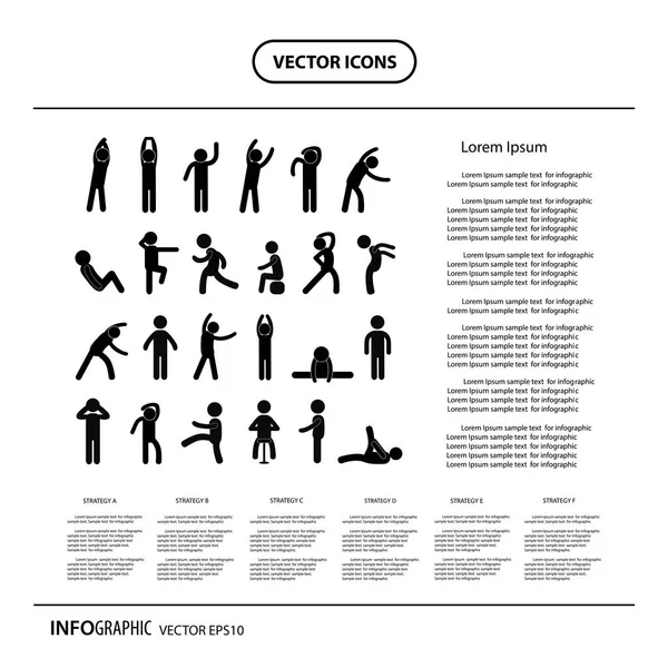 Conjunto de iconos personas — Archivo Imágenes Vectoriales