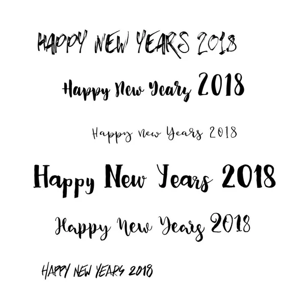 Happy New Year 2018 Greeting Card Vector Illustration — Stock Vector