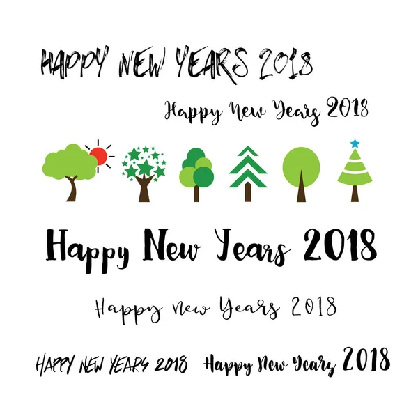 Szczęśliwego Nowego Roku 2018 Greeting Card Wektor Ilustracja — Wektor stockowy