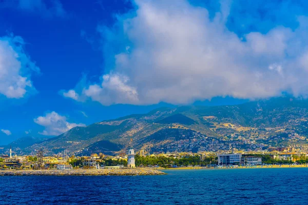 Vista da cidade e do porto de Alanya — Fotografia de Stock