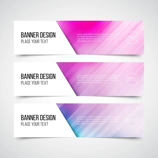 Conjunto de banners coloridos — Archivo Imágenes Vectoriales