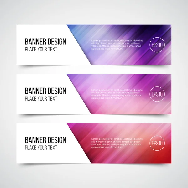 Colorful banners set — Stock Vector