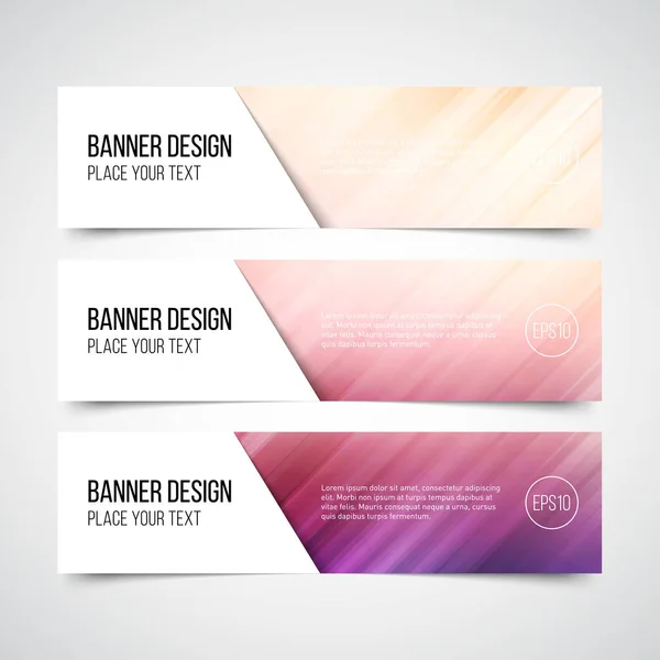 Colorful banners set — Stock Vector