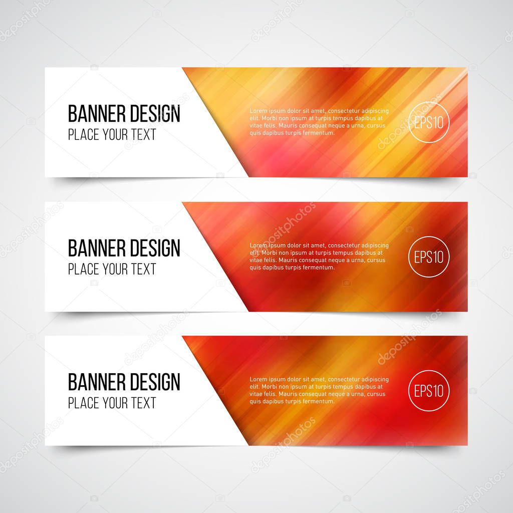 Colorful banners set