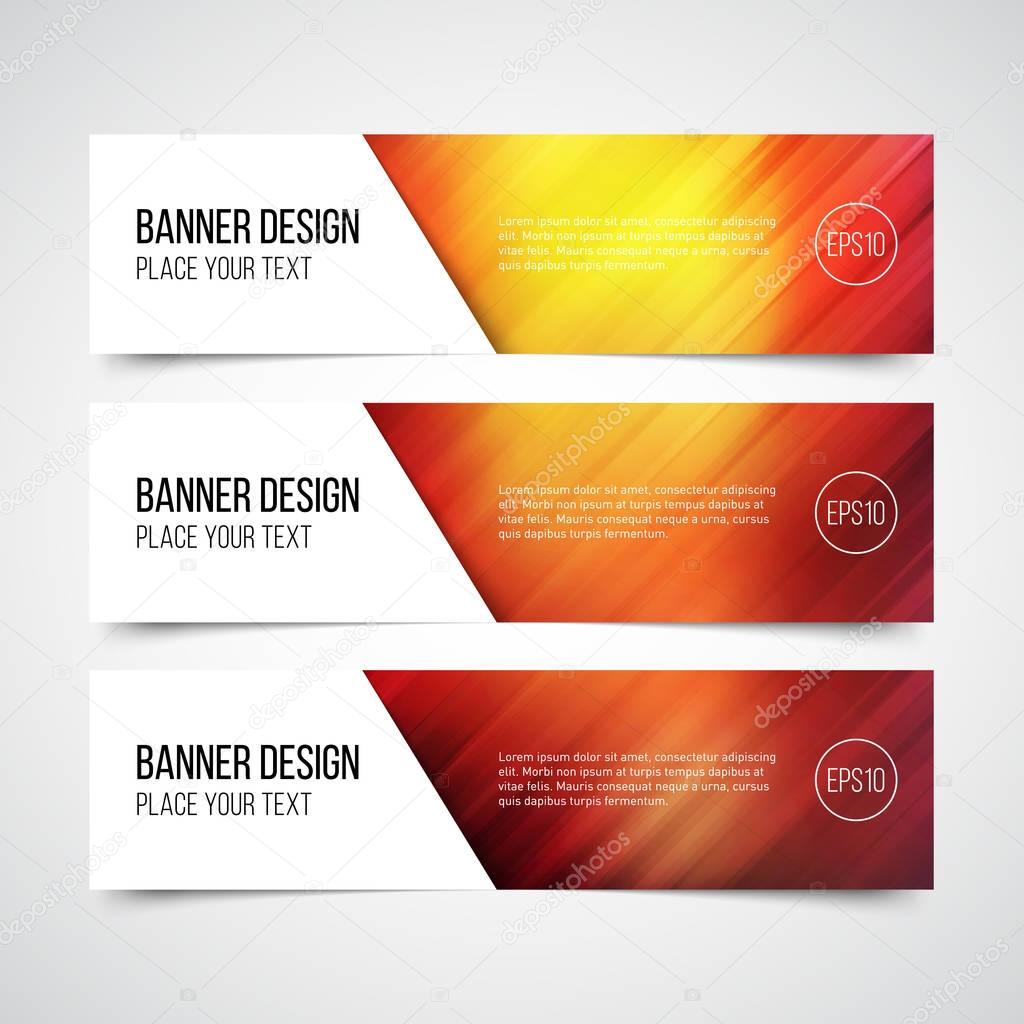 Colorful banners set