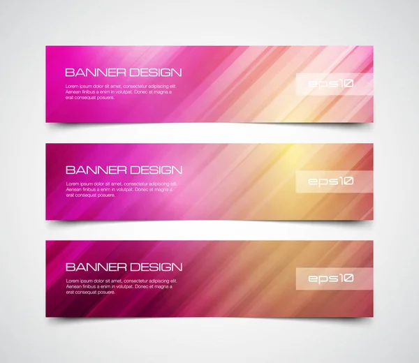 Set di banner colorati — Vettoriale Stock