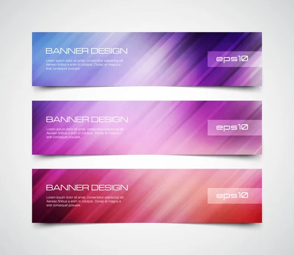 Set di banner colorati — Vettoriale Stock