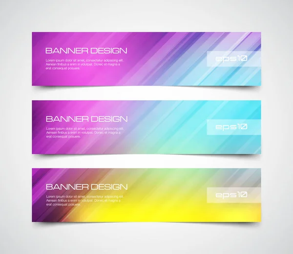 Colorful banners set — Stock Vector