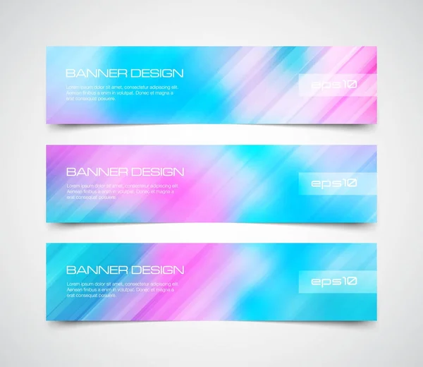 Kleurrijke banners set — Stockvector