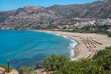 Crete adada Paleochora plaj. Yunanistan. Lybian deniz
