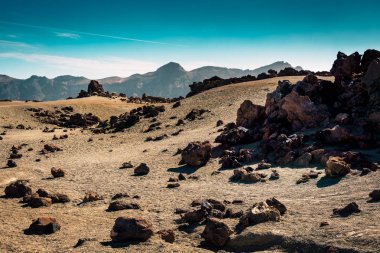 Ay yüzeyine Teide Milli par adada Tenerife, İspanya