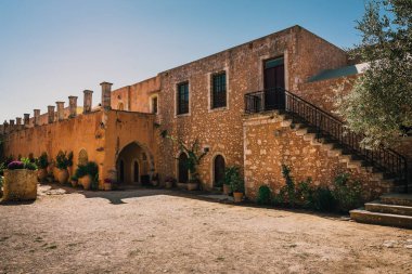 Eski Arkadi Bina manastırın adada Crete, Yunanistan