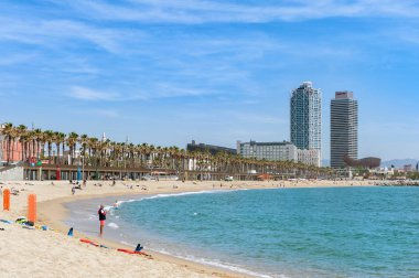 Barceloneta beach Barcelona merkezi, Catalonia, İspanya
