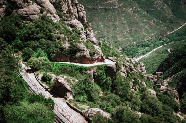 Santa Maria de Montserrat manastıra İspanya patika hiking