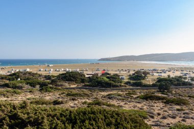 Bay Rhodes town, Yunanistan güneyinde, Prasonisi Panoraması