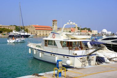 Yatlar liman, Rodos'un şehir, Rhodes idland, Yunanistan
