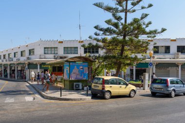 Rhodes town Rhodes island, Yunanistan merkez otobüs istasyonu inşası