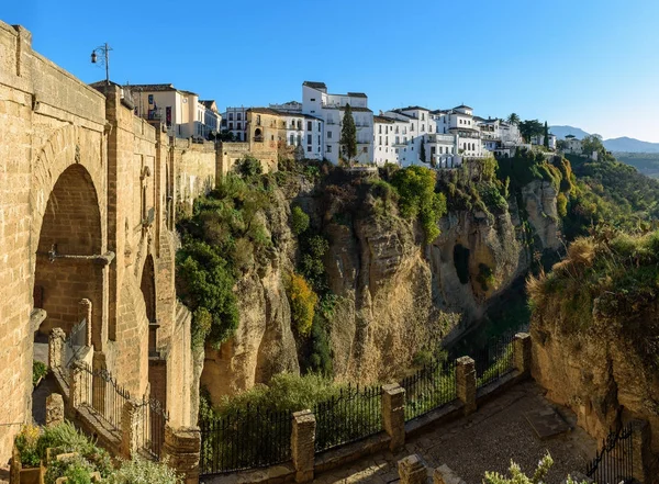 stock image Puente Nuevo bridge in Ronda, one of the famous white villages in Andalusia, Spain